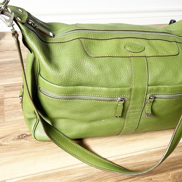 Tod's Miky Nomade Media Bag - Green Shoulder Weekend Bag - Picture 13 of 15
